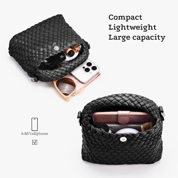 Lightweight Woven Crossbody Bag for Women - Perfect Mini Bag for Daily Elegance - Picture 6 of 6